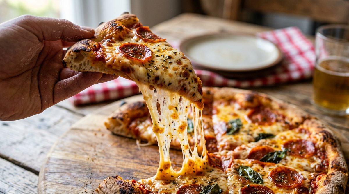 Cannabis-Pizza mit infusiertem Olivenöl