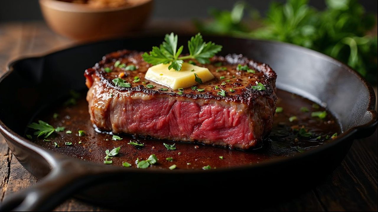 Cannabis-Steak mit Kräuterbutter